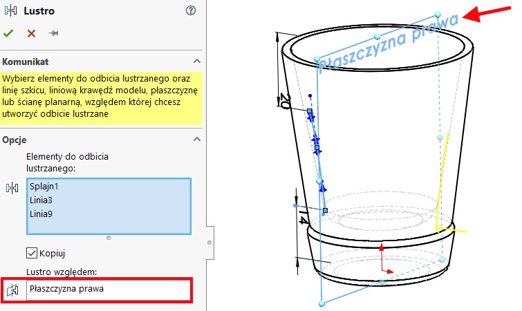 relative to the plane mirror